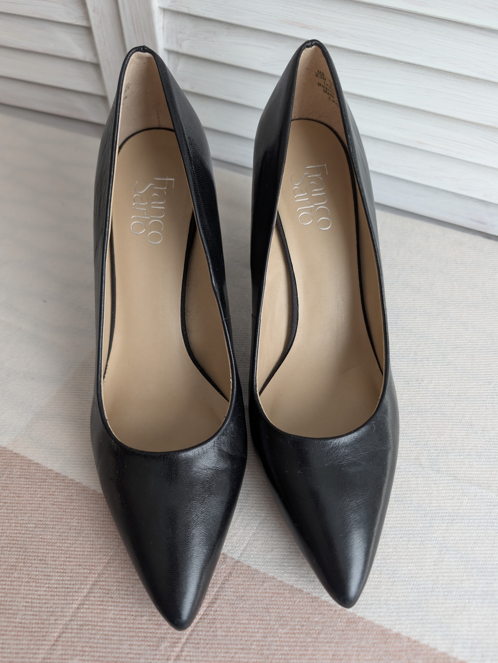 Franco Sarto Women's Black Pointed-Toe Pumps